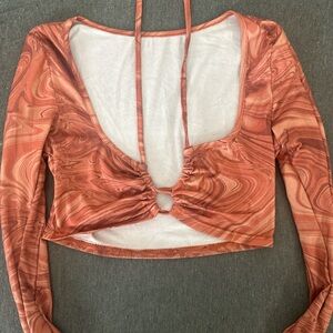 Orange super cropped shirt
